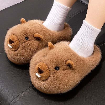 棉拖鞋毛绒保暖室内居家卡皮巴拉