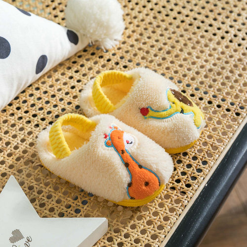 宝宝棉拖鞋1-3岁2男室内防滑毛绒