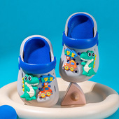 夏季 男童女童宝宝居家防滑包头凉拖鞋 户外柔软沙滩 儿童洞洞鞋 新款