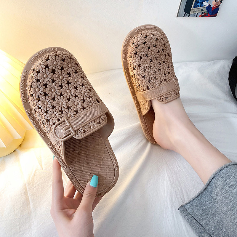 洞洞鞋沙滩鞋女外穿时尚镂空花朵