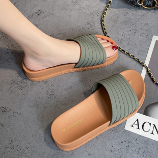 坡跟夏天夏季 时尚 防滑2026新款 外穿家用女士夏季 网红松糕底 凉拖鞋