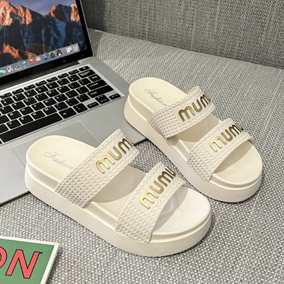 厚底软底凉拖鞋海边沙滩防滑网红