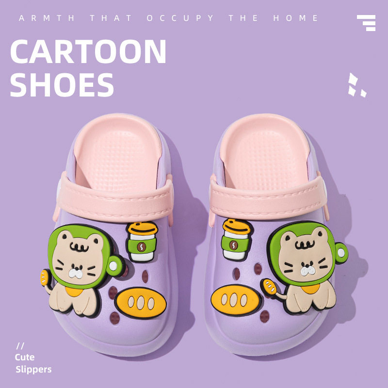 2026新款夏季儿童凉拖鞋女童卡通可爱户可外穿洞洞鞋沙滩宝宝男童