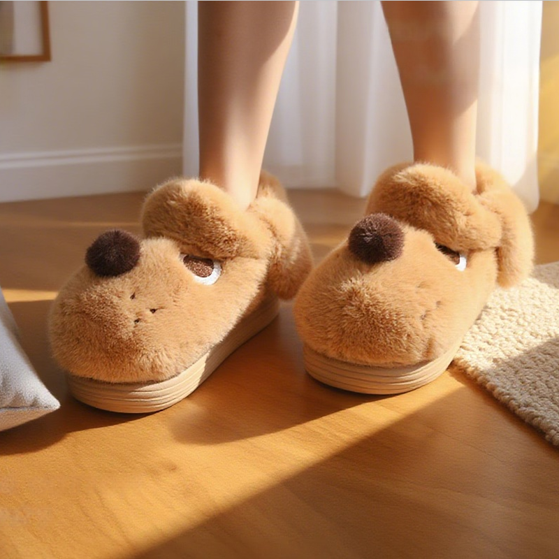 棉拖鞋女秋冬季包跟保暖家居棉鞋