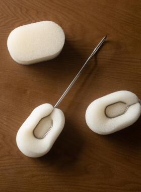 半村 奶瓶刷不锈钢杯刷海绵刷长柄水杯清洗洗杯刷神器洗杯子刷子