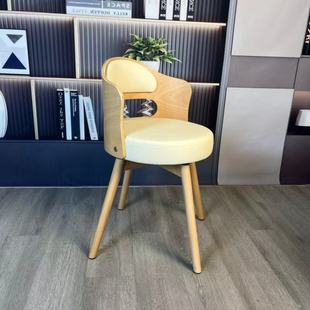 复古旋转实木椅梳妆凳家用中式餐桌餐椅卧室法式书桌椅子学习凳子