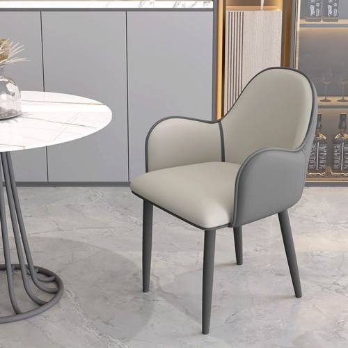 意式轻奢餐椅家用现代简约洽谈化妆麻将椅子酒店餐厅桌椅靠背凳子