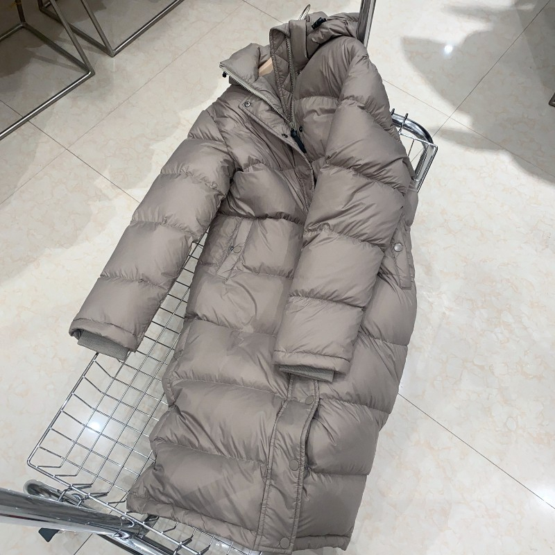 lulu同款高端90长款鹅绒服女云朵泡芙羽绒服过膝超厚修身2025新款