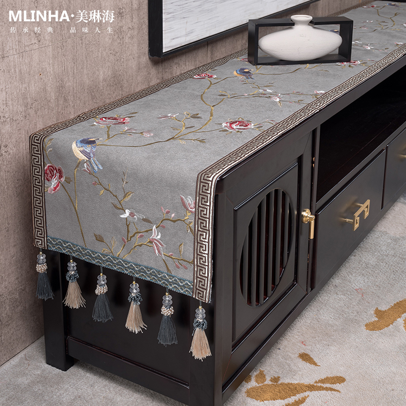 美琳海盖布欧式简约高级感电视柜