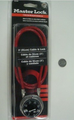 美国玛斯特 钢缆锁 1519D仓库门锁摩托车 拨号盘式密码锁