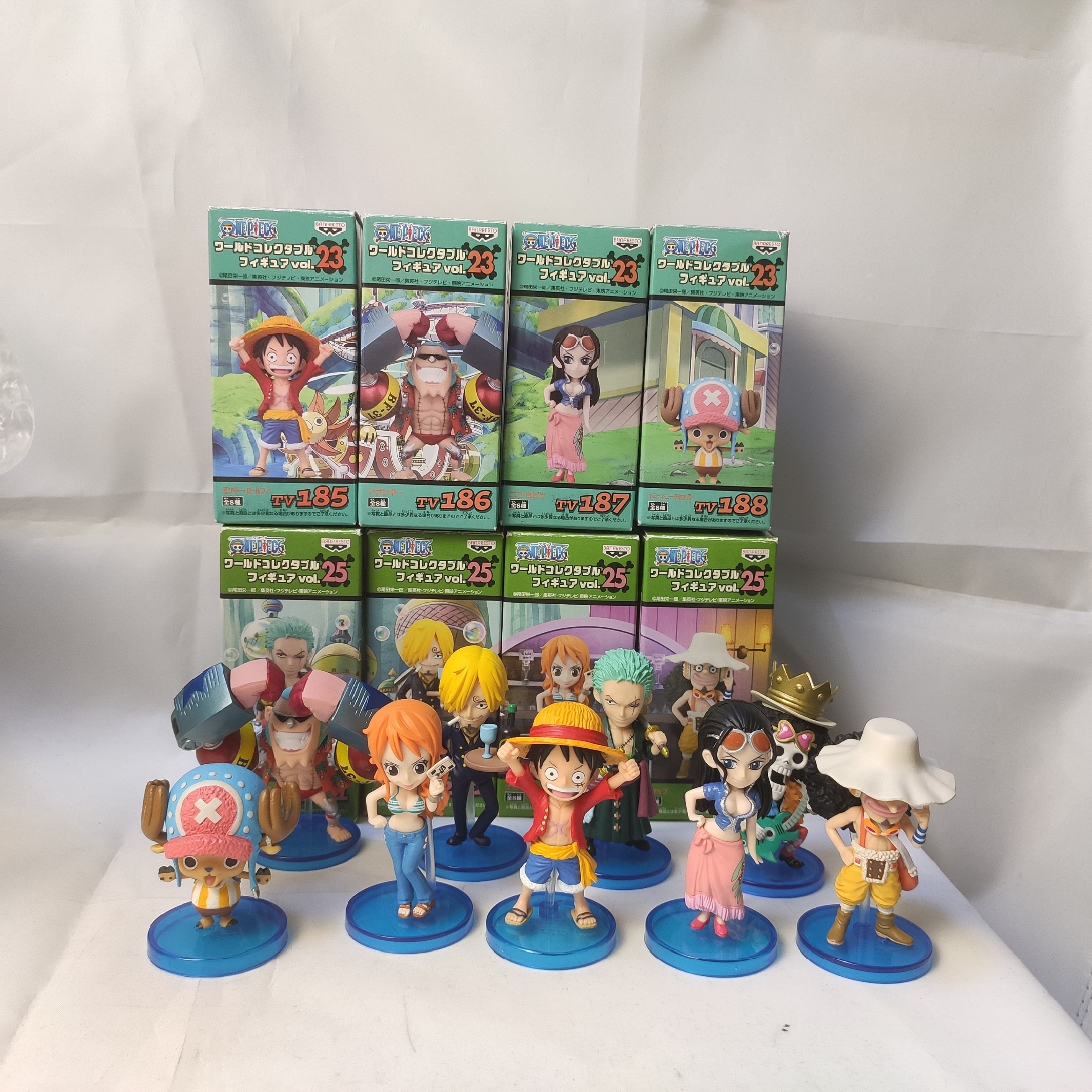 海贼王 wcf 草帽海贼团 两年后 弗兰奇 布鲁克 路飞 正版手办模型