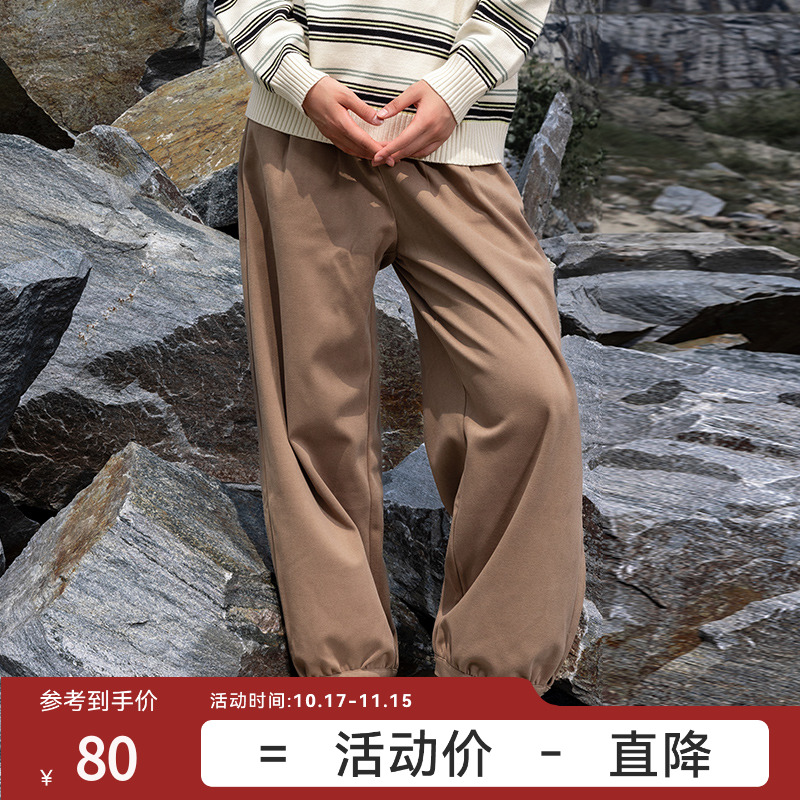 中和休闲宽松直筒休闲裤秋冬女士
