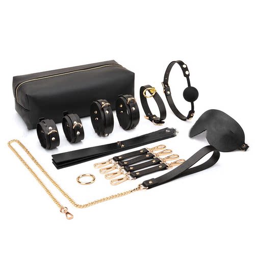 MONSTER 皮具套装 捆绑8件套sp k9调教 bdsm饰品 带收纳包