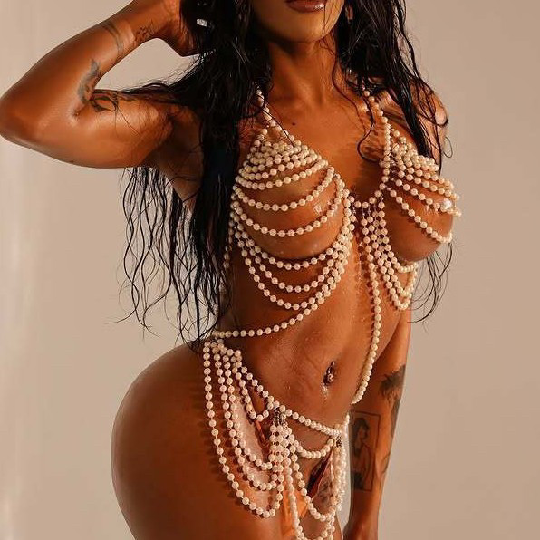 MONSTER 好好看身体链 body chain 珍珠文胸装饰 比基尼饰品