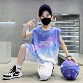男童篮球服夏季 儿童球衣学生大童速干背心运动套装 训练服定制班服