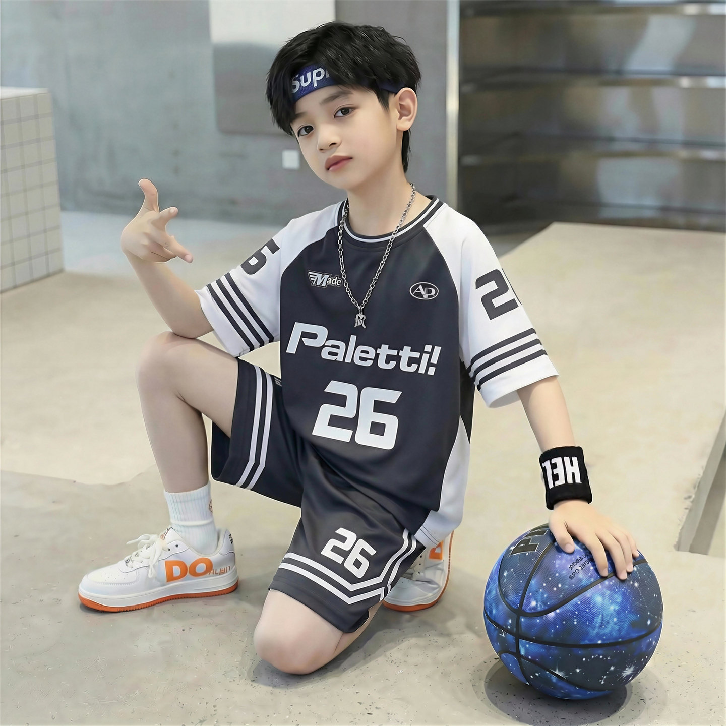 男童夏季速干篮球服套装2026新款男孩夏装薄款运动服学生训练队服