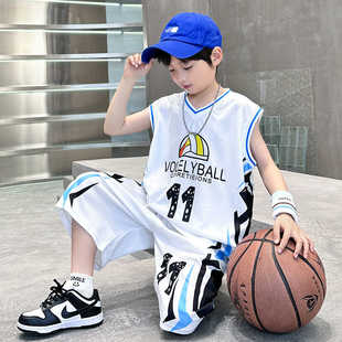 男童夏装套装学生11号球衣夏季篮球服儿童装运动速干训练队服背心