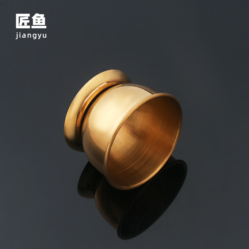 金色茶漏器茶托不锈钢茶滤底座图片