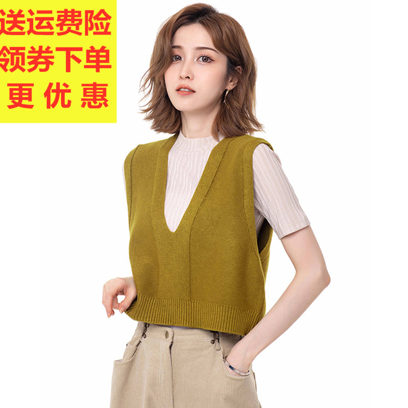 短款针织毛衣马甲背心女装洋气时髦春秋2023新款爆款上衣马夹时尚