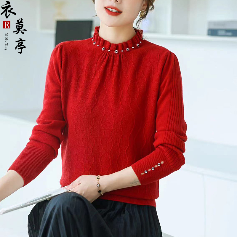 秋冬新款短款毛衣女小个子羊毛衫半高领套头针织打底衫宽松羊绒衫