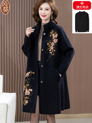 常规绣花妈秋妈秋冬新款外