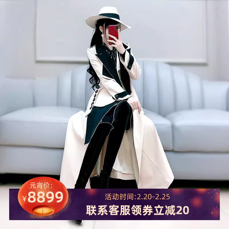 七七之缘秋装新款风衣外套风衣女中长外套大衣女装薄款风衣女玖姿