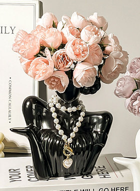 北欧现代陶瓷花瓶摆件乔迁礼品