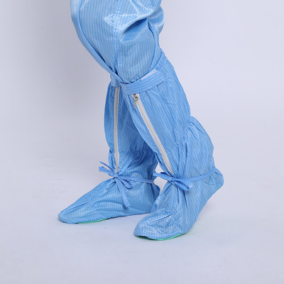 软底无尘鞋高筒长筒靴洁净车间防静电防尘工作鞋蓝色白色男女款