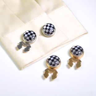 button covers 衬衫扣格子潮流纽扣套扣水钻袖扣乌龟扣套扣夹扣