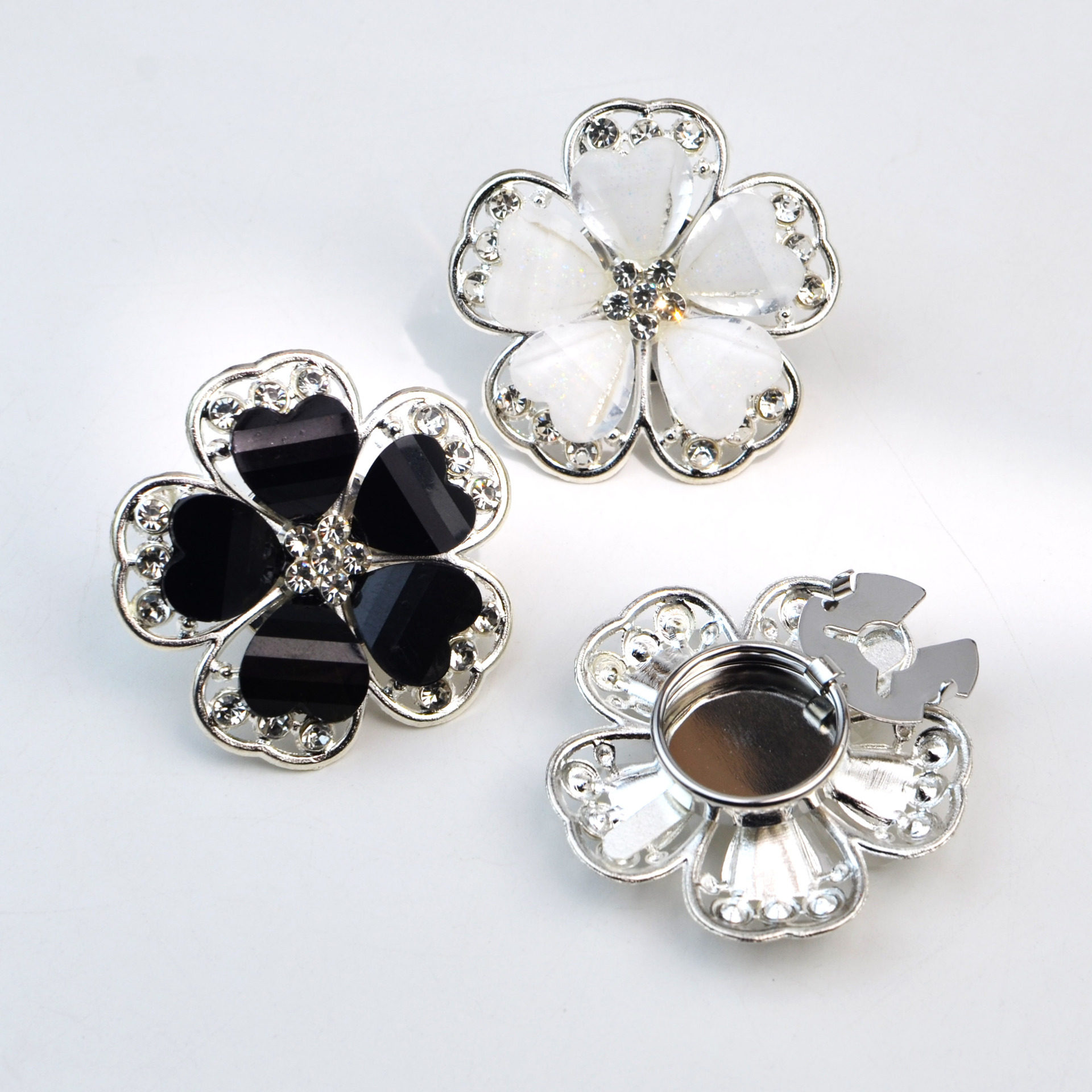 button cover 衬衫扣亮金属胸针扣珍珠花水钻袖扣乌龟扣套扣夹扣