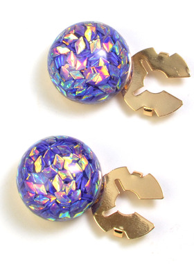 button cover彩色星空幻彩水波纹衬衣袖扣纽扣盖领扣钻饰扣纽扣套