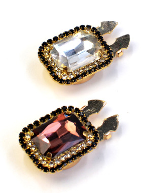 button cover 时尚水晶水钻衬衣袖扣纽扣盖花朵领扣钻饰扣纽扣套