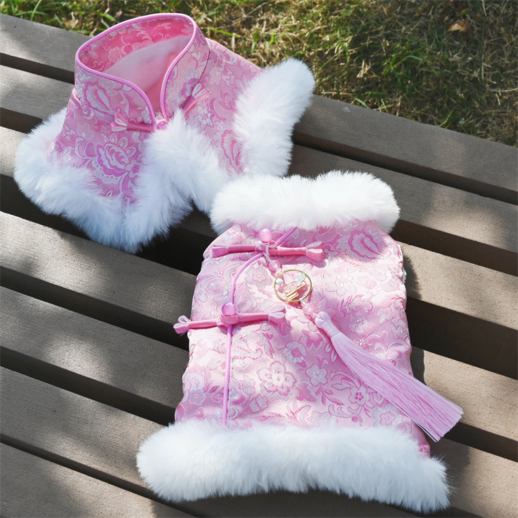 新款国风宠物礼服新年唐装猫咪狗狗新中式拜年装泰迪比熊博美衣服