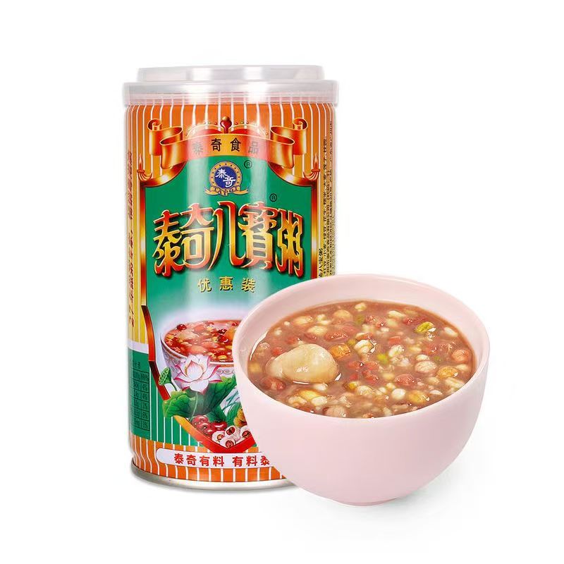 泰奇八宝粥370g*6罐装速食粥学生营养早餐原味桂圆莲子红豆沙