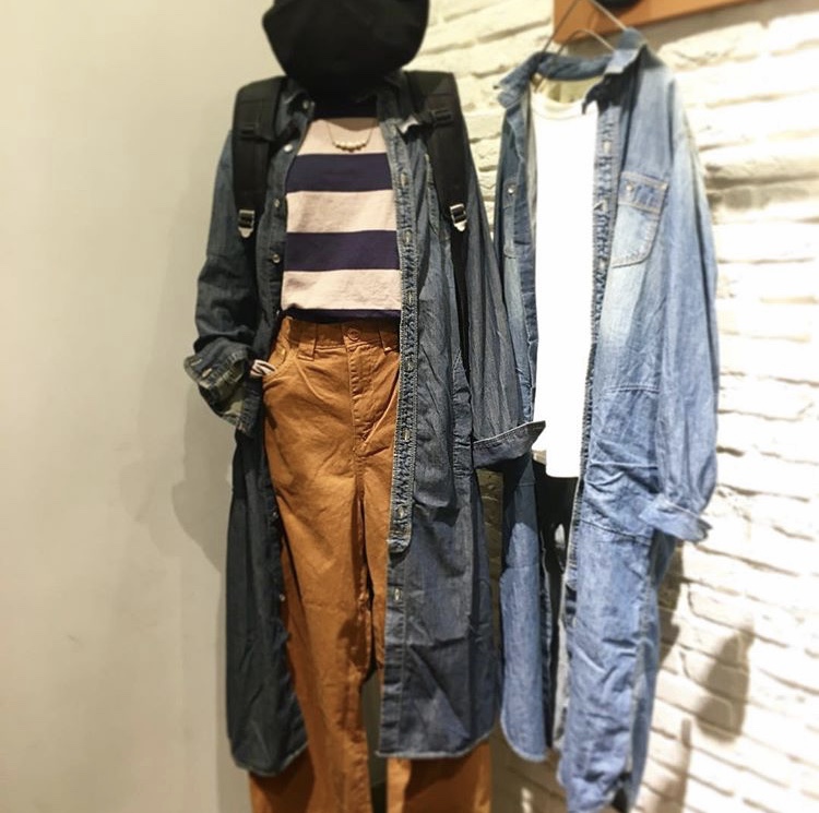 纯原～GOA高端工艺牛仔长衬衫连衣裙vintage美式复古咔叽【成人】