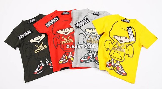 CONVEX全棉超舒适「穿卫衣的公仔」短T