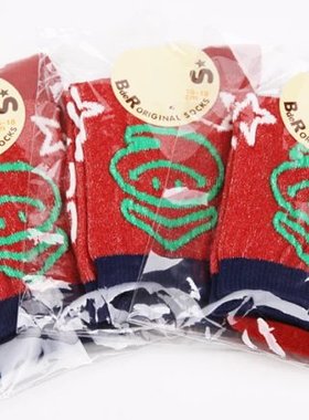 独家！日本潮牌BdeR SMILE精工儿童中筒袜棉袜