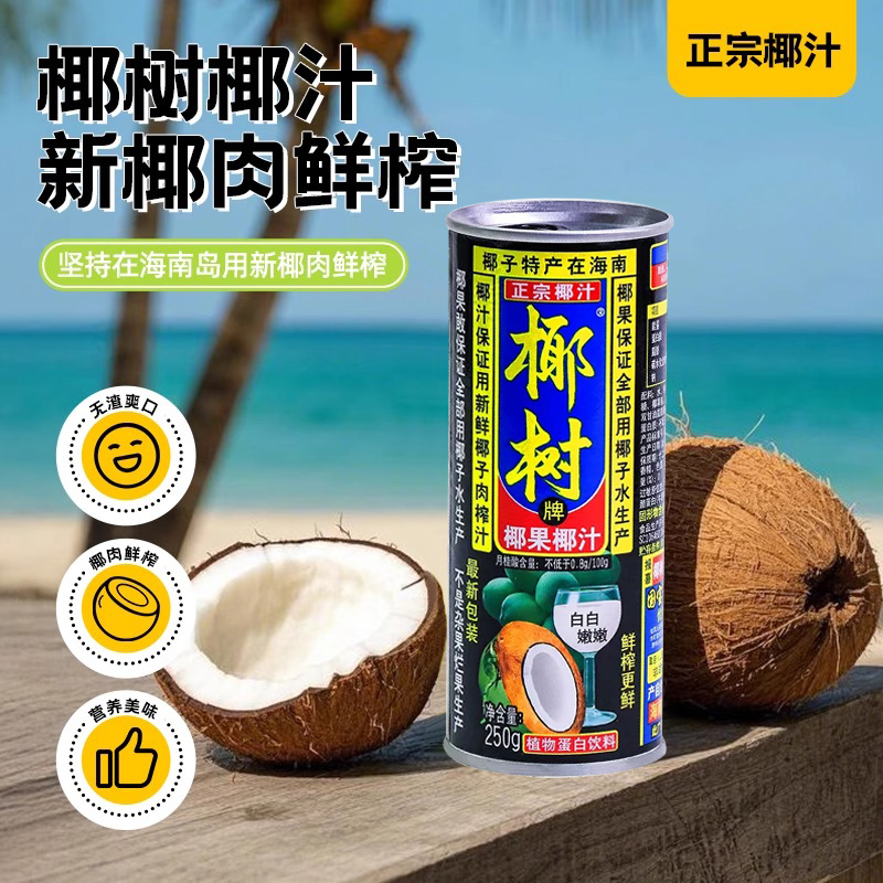 椰树牌果肉椰汁250ml*24罐