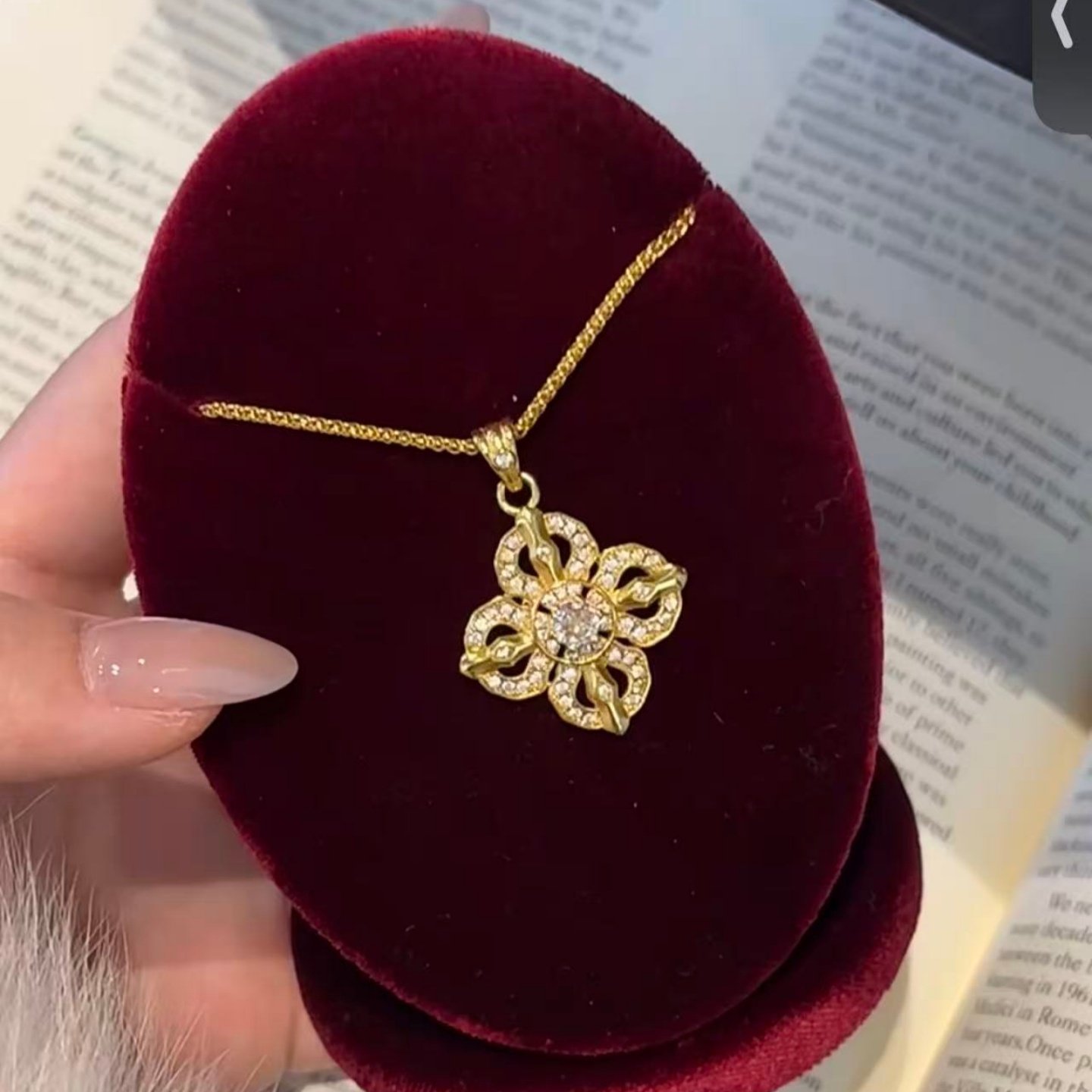 金店同款沙金仿真金十字金刚杵吊坠女款轻奢高级感项链送女友礼物