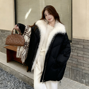胖mm大码羽绒服女200斤超好看女2025新款冬季巨显瘦高端韩版女士