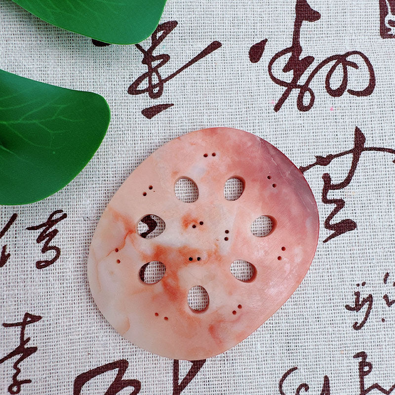 花靓子天然寿山石藕片刮痧板刮