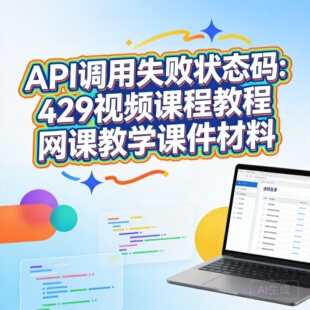 API调用失败状态码: 429视频课程教程网课教学课件材料