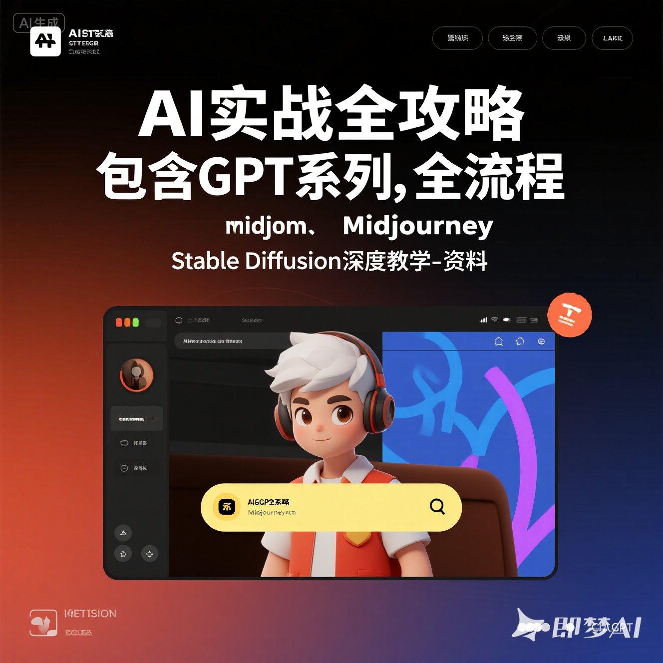 I实战全攻略含GPT系列Midjourney全流程Stab