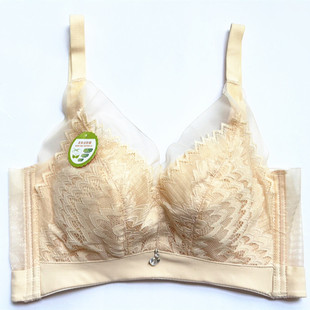蕾丝大码薄杯舒适无钢圈文胸罩聚拢调整型上托收副乳女士内衣1846