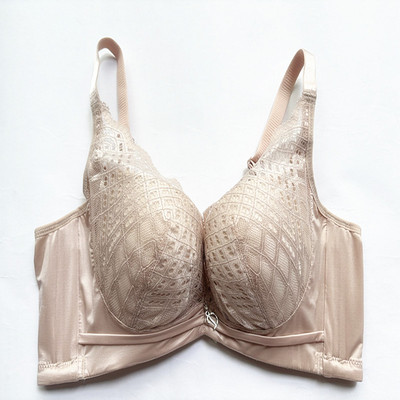 品牌蕾丝厚杯舒适软钢圈文胸罩聚拢调整型收副乳上托女士内衣0011