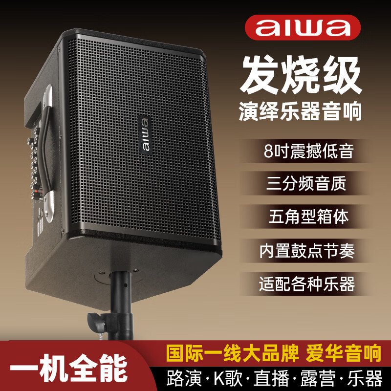 aiwa爱华A03专业户外音响乐器演绎音箱便携广场舞K歌演出直播露营