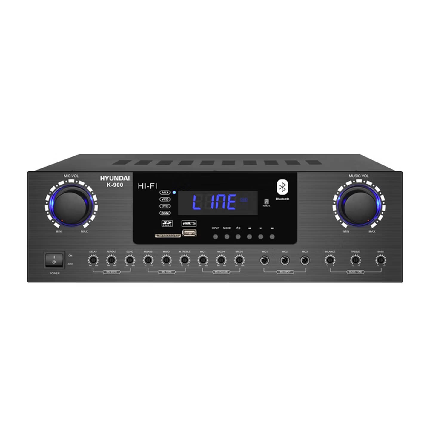 现代AV500/K900/KA600定阻蓝牙功放机 会议室家庭KTV音响教室店铺