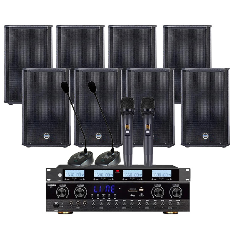 现代6英寸8英寸10英寸专业会议室音响 家庭影院KTV展厅宴会厅功放