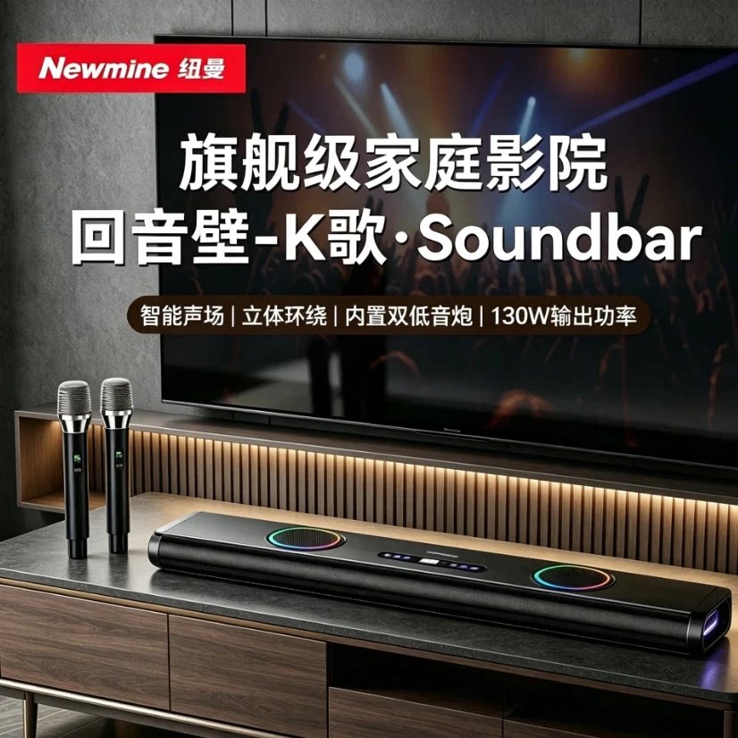 纽曼BT810电视音响回音壁低音炮全景声家庭影院KTV客厅投影仪音箱