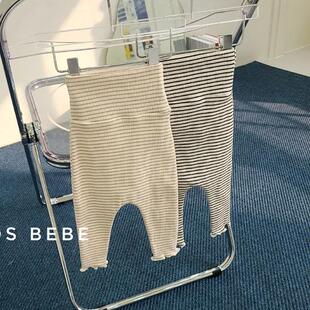 哦哦乐韩国童装现货韩国进口婴儿大PP裤子新生宝宝大弹力条纹高腰